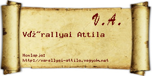 Várallyai Attila névjegykártya